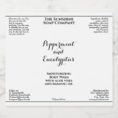 Waterproof curly font white cosmetics bottle label スパークリングワインラベル (シングルラベル)