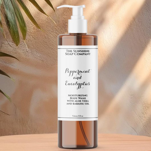 Waterproof curly font white cosmetics bottle label スパークリングワインラベル