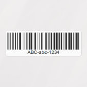 Waterproof Custom Barcode Label for Any Surfaces ラベル (デザイン2)