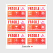 Waterproof Fragile Stickers (Handle with Care) シール (シート)