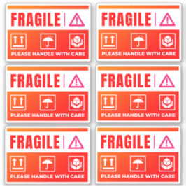 Waterproof Fragile Stickers (Handle with Care) シール