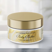 Waterproof Gold Ivory Body Butter Jar Label 1 x 7 シール
