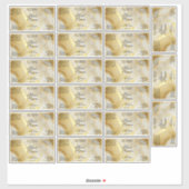 Waterproof Ivory Gold Glitter Dropper Bottle Label シール (シート)