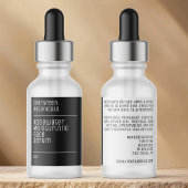 waterproof modern black white dropper bottle label ラベル