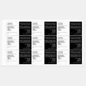 waterproof modern white black dropper bottle label ラベル (シート)