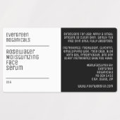 waterproof modern white black dropper bottle label ラベル (デザイン1)