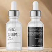 waterproof modern white black dropper bottle label ラベル