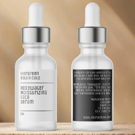 waterproof modern white black dropper bottle label ラベル
