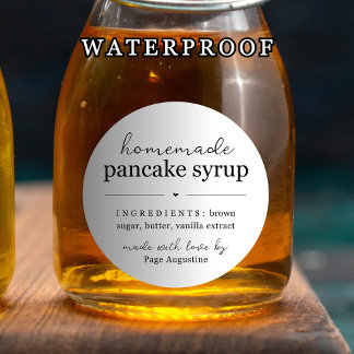 Waterproof Round Homemade Syrup Gift Label Sticker ラベル