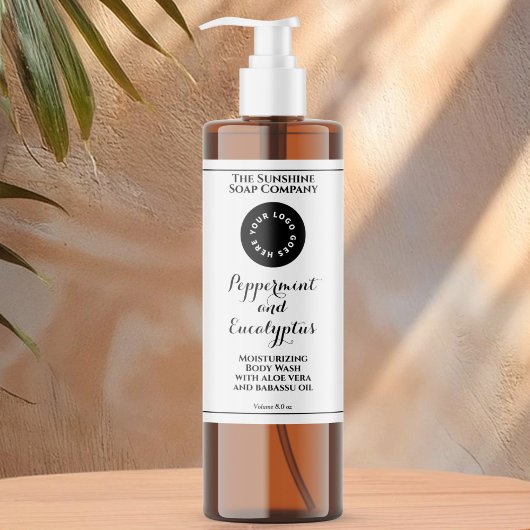 Waterproof white cosmetics bottle label add logo スパークリングワインラベル