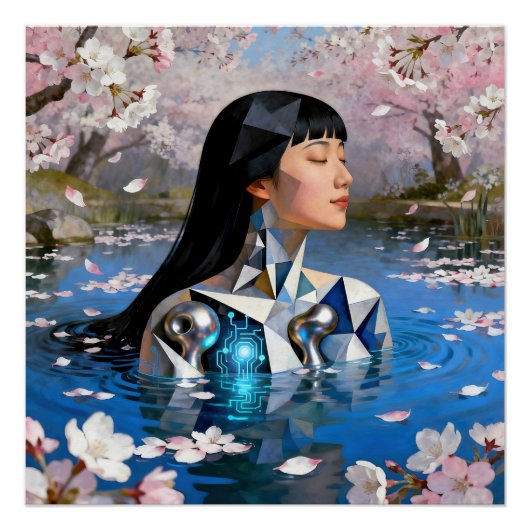 "Water's Digital Dream" - デジタルポートレート ポスター (正面)