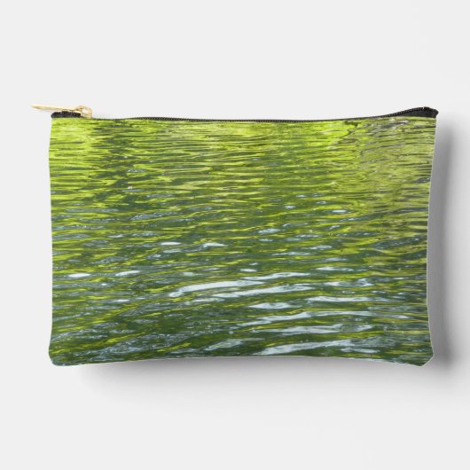 Waters of Oak Creek黄色と緑の自然写真 アクセサリーポーチ (正面)