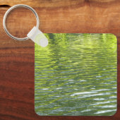Waters of Oak Creek黄色と緑の自然写真 キーホルダー (正面)
