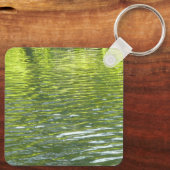 Waters of Oak Creek黄色と緑の自然写真 キーホルダー (裏面)