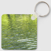 Waters of Oak Creek黄色と緑の自然写真 キーホルダー (裏面)