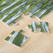 Waters of Oak Creek黄色と緑の自然写真 ジグソーパズル (側面)