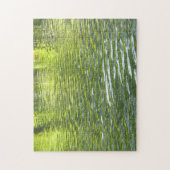 Waters of Oak Creek黄色と緑の自然写真 ジグソーパズル (縦)