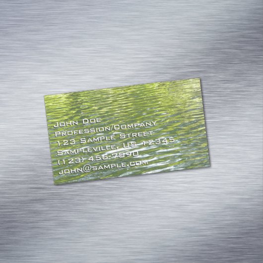 Waters of Oak Creek黄色と緑の自然写真 マグネット名刺 (インサイチュ)