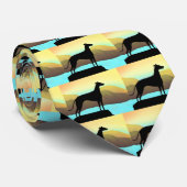 Watersideのグレイハウンド犬の景色 ネクタイ (ロール)