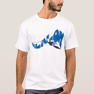Waterskiのスラロームのティー Tシャツ