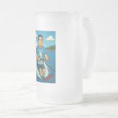 Waterskier with a racquetball shirt フロストグラスビールジョッキ (正面右)