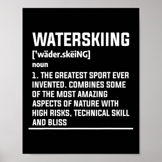 Waterskiing Definition Water Skier Skiing  ポスター (正面)