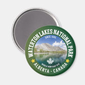 Waterton Lakes National Park Alberta Canada マグネット (正面/裏面)