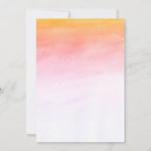 Waterverf roze pacifier babyshower 招待状 (裏面)