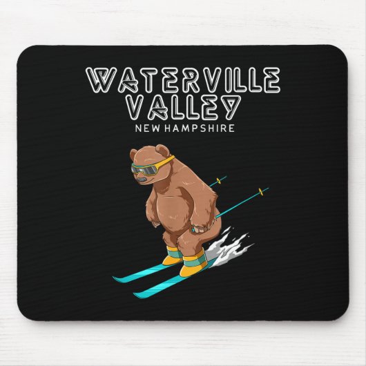 Waterville Valley New Hampshire - Funny Ski Grizzl マウスパッド (正面)