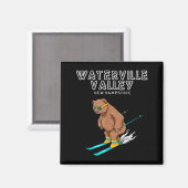 Waterville Valley New Hampshire - Funny Ski Grizzl マグネット (正面/裏面)