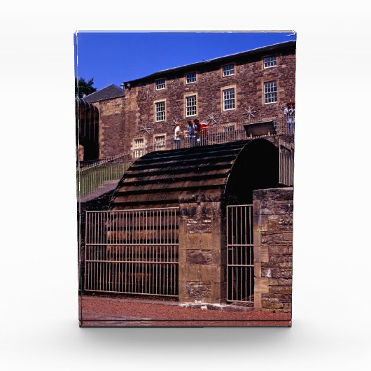 Waterwheel New Lanark Scotlandポストカードポスター フォトブロック (正面)