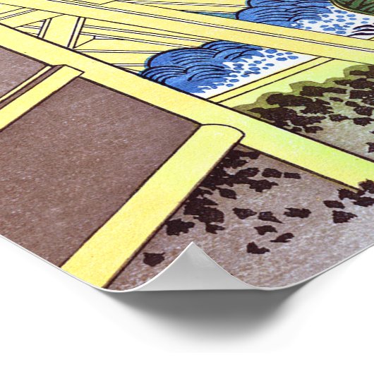 Waterwheels at Onden ポスター (角)