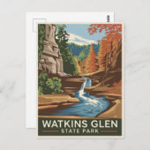 Watkins Glen州パーク,スタイリスト ポストカード (正面/裏面)