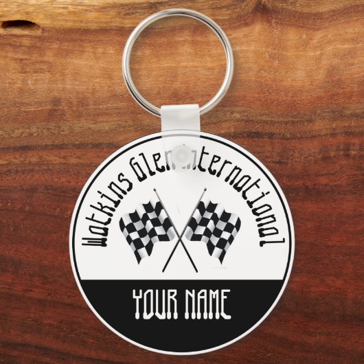 WATKINS GLEN 国際的 – フラ市松模様にグ キーホルダー (正面)