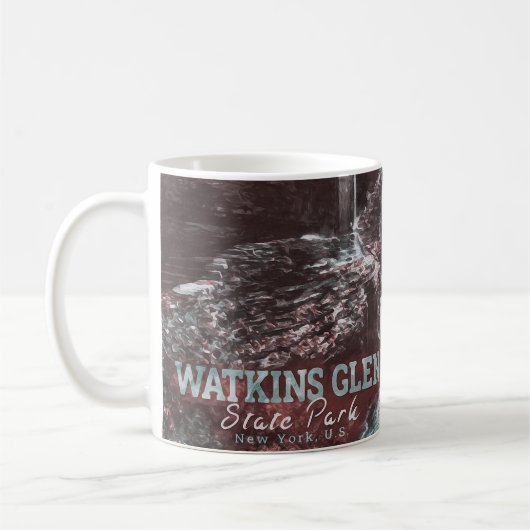 WATKINS GLEN - NEW YORK US コーヒーマグカップ (左)