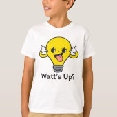 Watt’s Up? Funny Light Bulb Kids Shirt Tシャツ (正面)