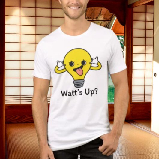 Watt’s Up? Funny Light Bulb Pun Shirt トライブレンドＴシャツ