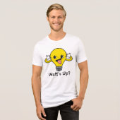 Watt’s Up? Funny Light Bulb Pun Shirt トライブレンドＴシャツ (正面全面)