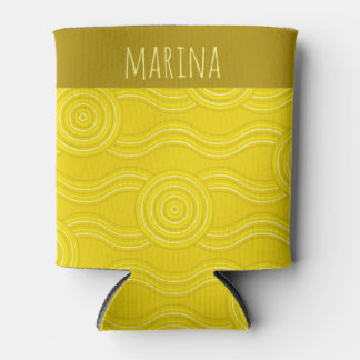 Wattleカスタマイズ可能な名前オーストラリアの夢の時間 缶クーラー