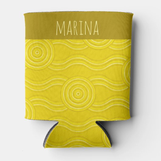 Wattleカスタマイズ可能な名前オーストラリアの夢の時間 缶クーラー (正面)