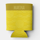 Wattleカスタマイズ可能な名前オーストラリアの夢の時間 缶クーラー (裏面)