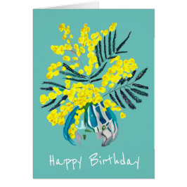 Wattle Mimosa黄色の花芸術オーストラリア