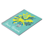 Wattle Mimosa黄色の花芸術オーストラリア ノートブック (左側)