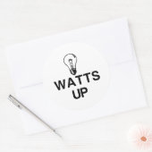 WATTS UP電球 – コピー ラウンドシール (封筒)