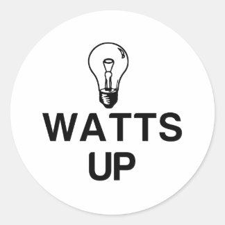 WATTS UP電球 – コピー ラウンドシール