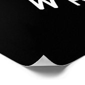 Watts Up Funny Light Bulb Pun Dark BG ポスター (角)