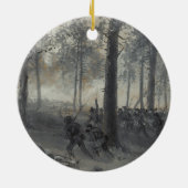 Waud著Chickamaugaのアメリカ南北戦争の戦い セラミックオーナメント (裏面)