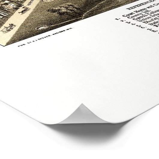 Waukesha, WI Panoramic Map - 1880 ポスター (角)