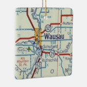 Wausau WIの地図 セラミックオーナメント (右)