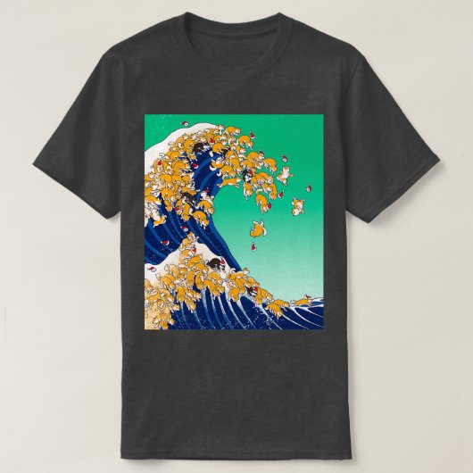 Waveのクリスマス柴犬素晴らし tシャツ (デザイン正面)